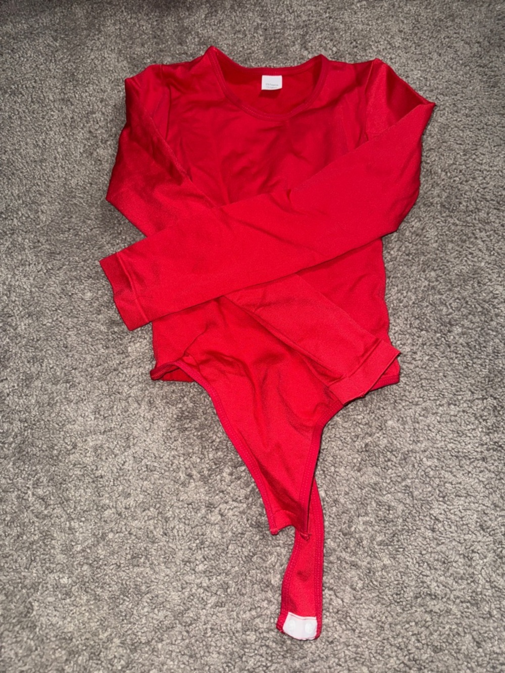 SHEIN Red Long Sleeve Bodysuit